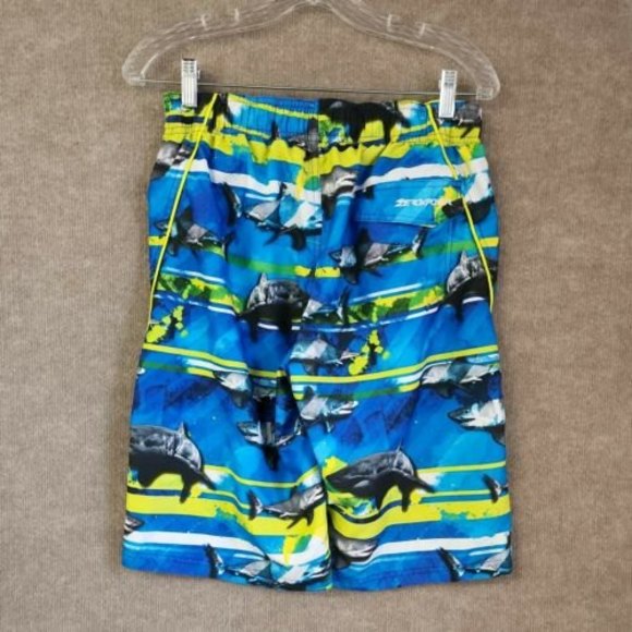 ZeroXposur Boys Multi Color Sharks Print Swimming Trunks Board Shorts XL 18/20 - Picture 3 of 8